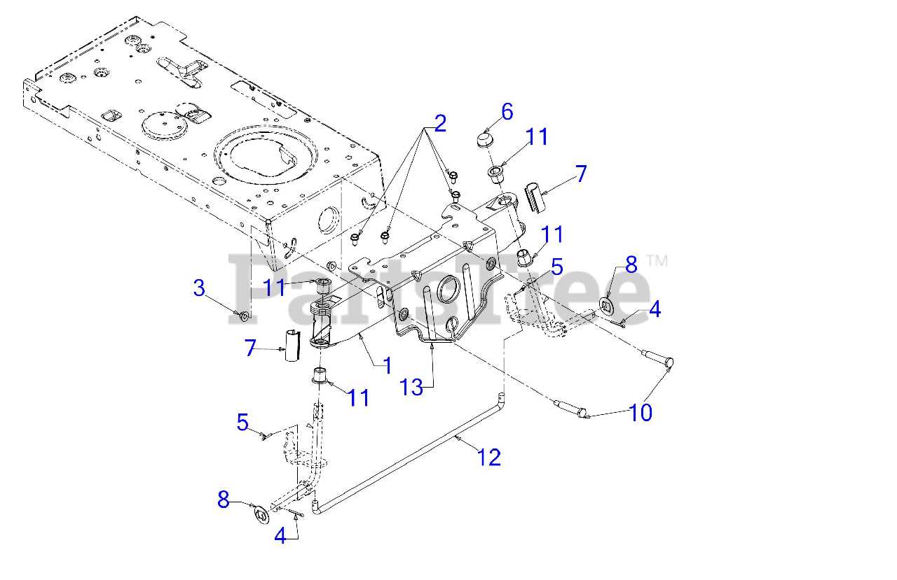 troy bilt bronco riding mower parts diagram