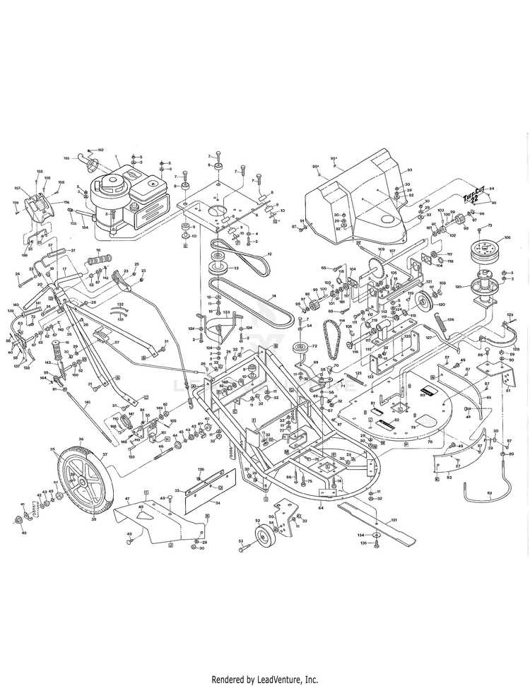 troy bilt push mower parts diagram