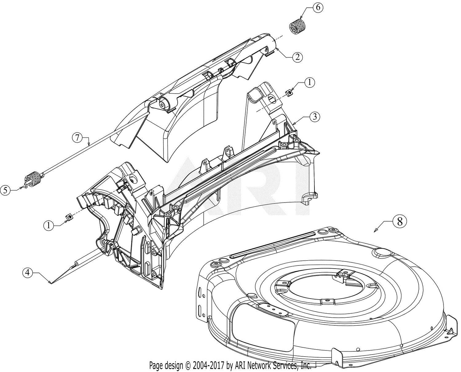 troy bilt push mower parts diagram