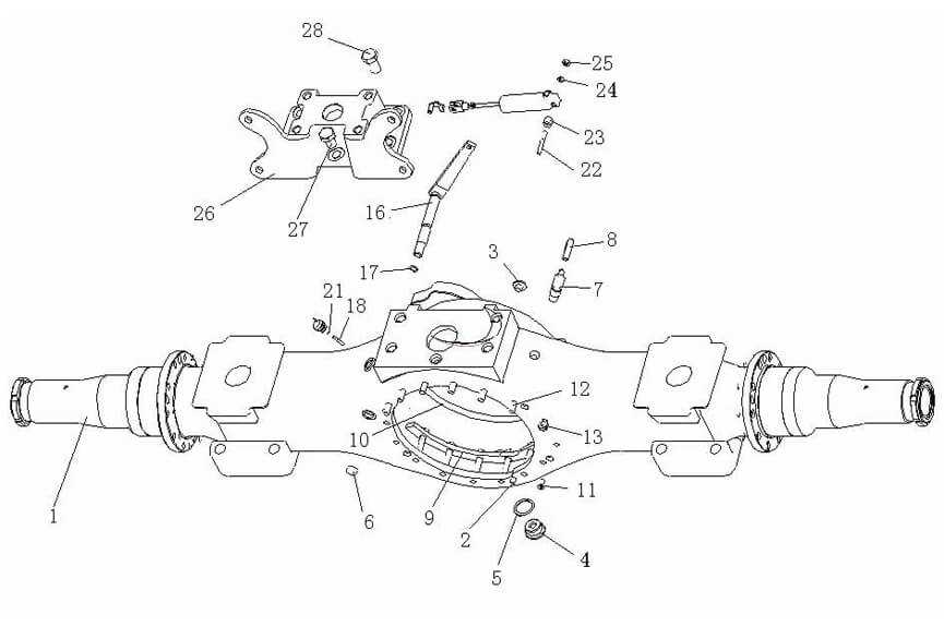 truck axle parts diagram