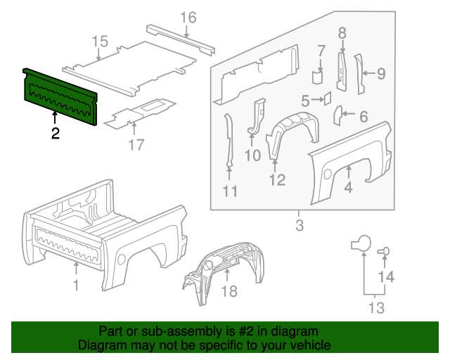 truck bed parts diagram