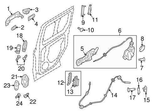 sliding door parts diagram