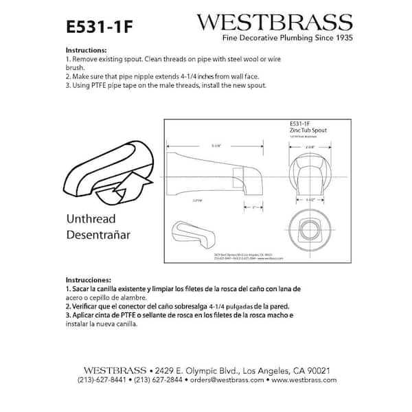 tub spout parts diagram