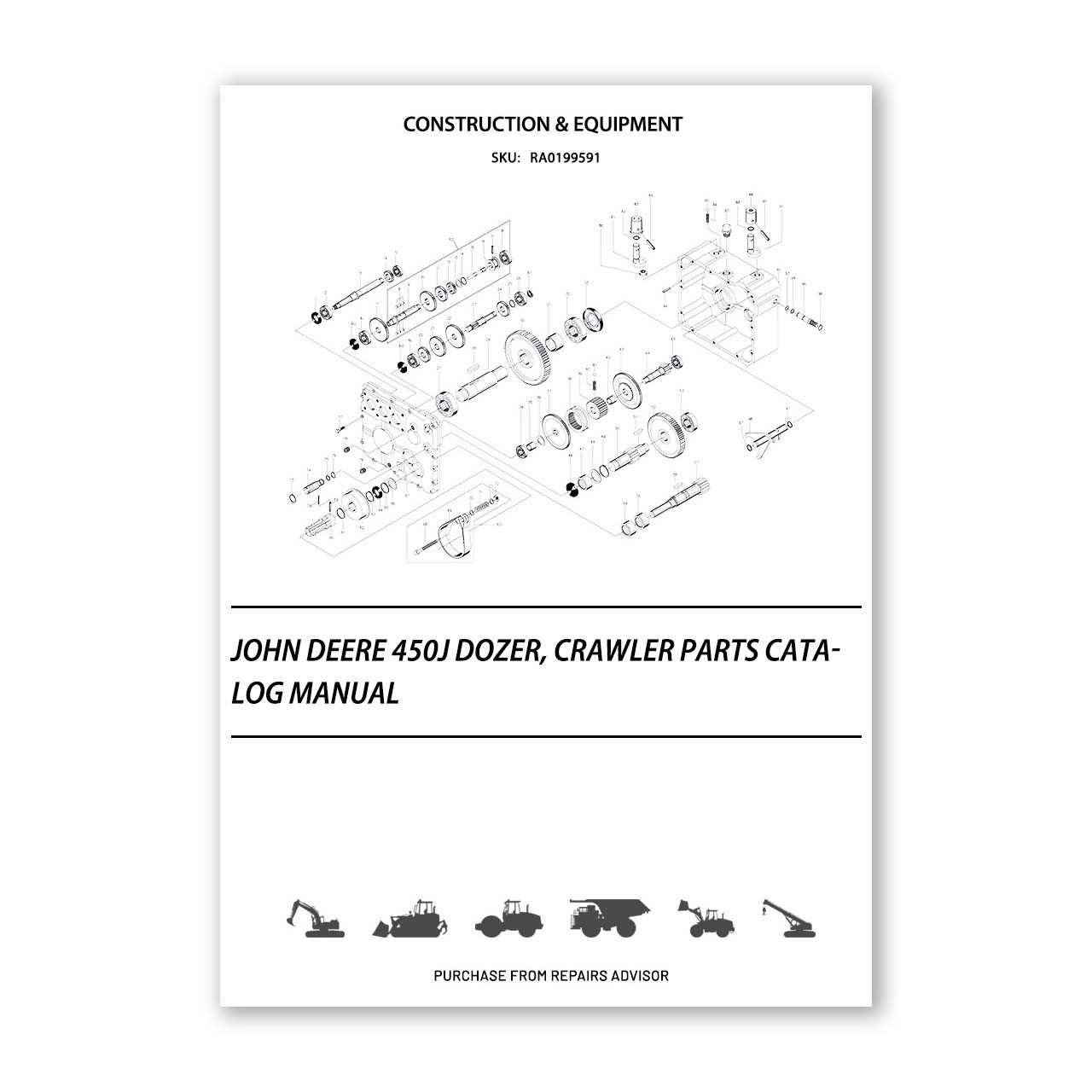 john deere 450 dozer parts diagram