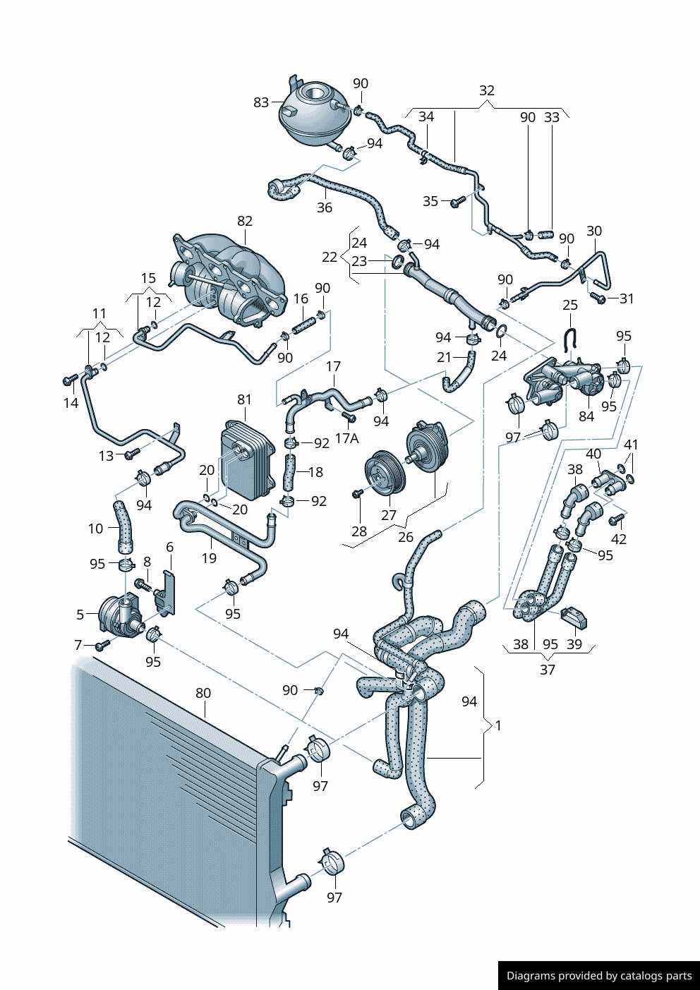 vw 1.4 tsi engine parts diagram