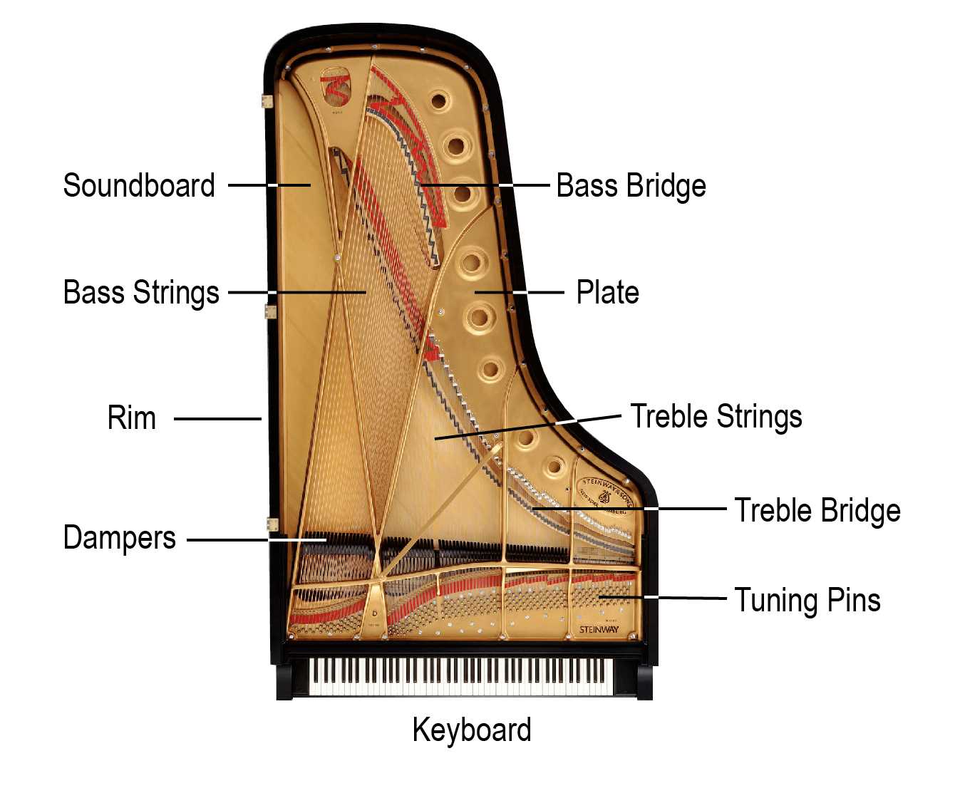 piano parts diagram