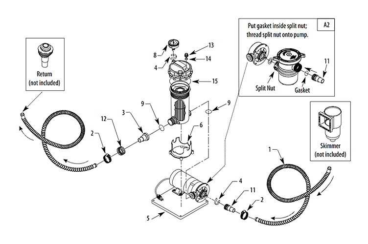 above ground pool pump parts diagram