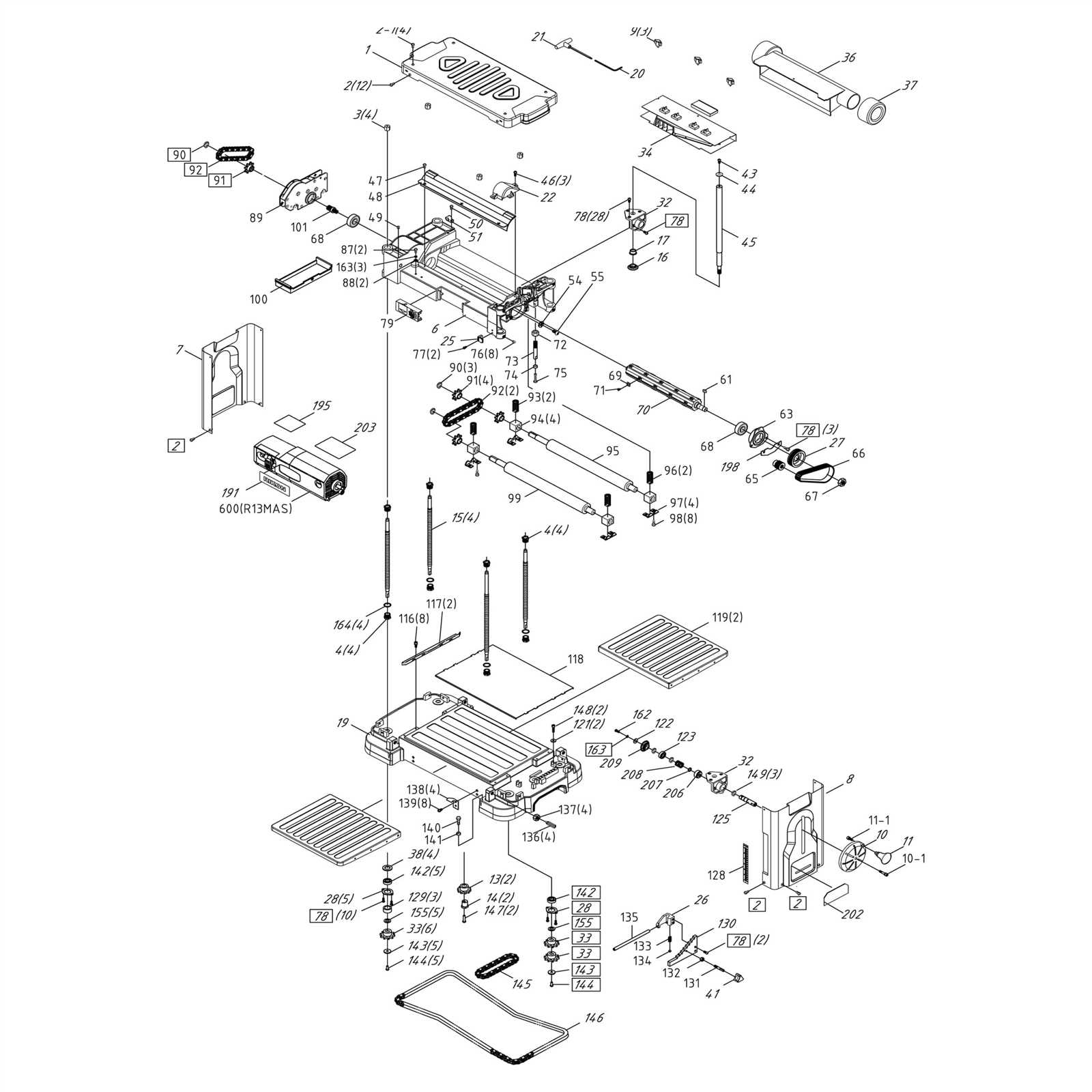 dw733 parts diagram