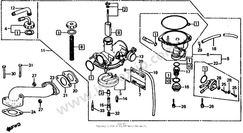 honda four wheeler parts diagram