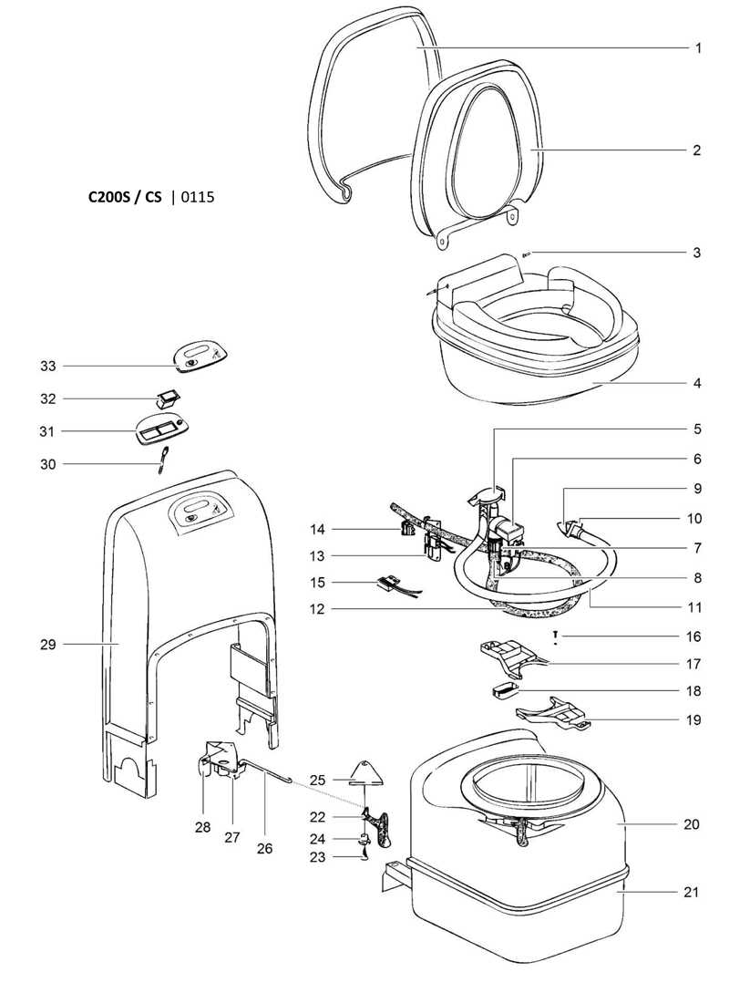 parts of a toilet bowl diagram