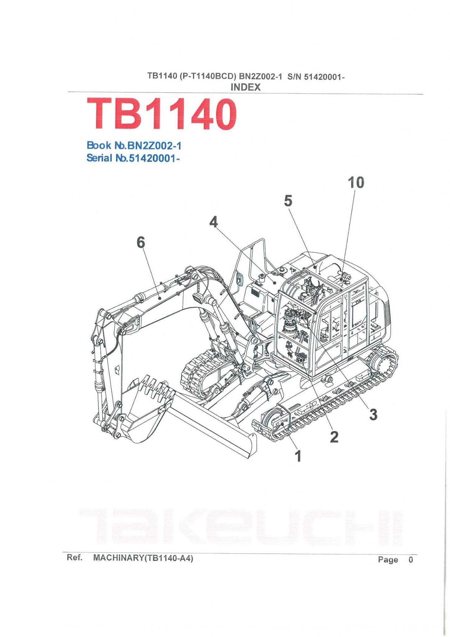 takeuchi tb125 parts diagram