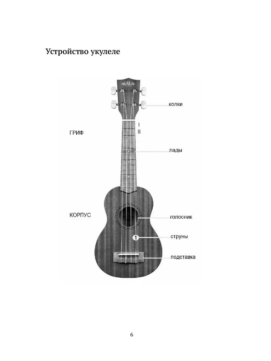 ukulele parts diagram