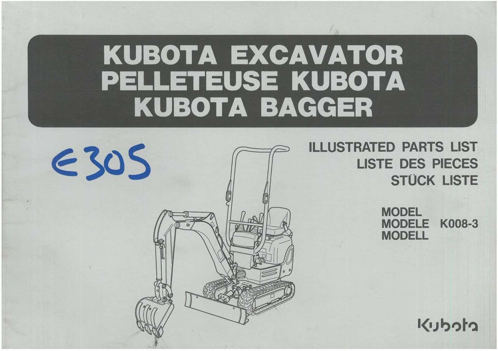 kubota k008 parts diagram