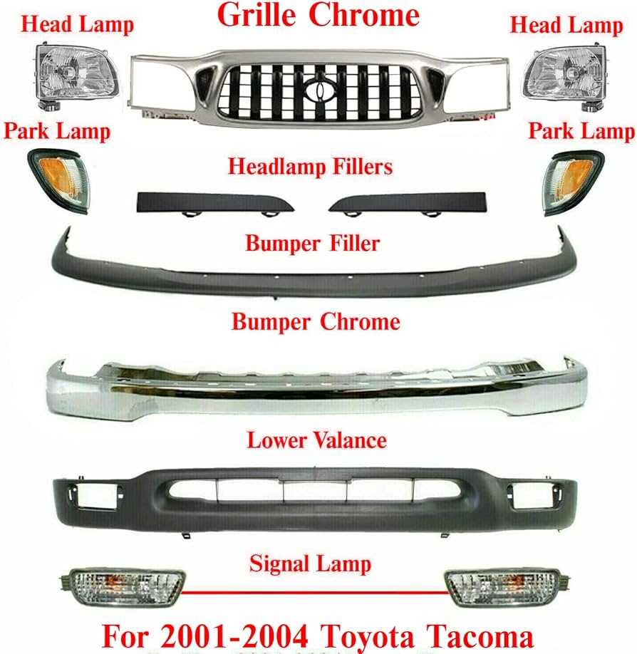 toyota tacoma body parts diagram