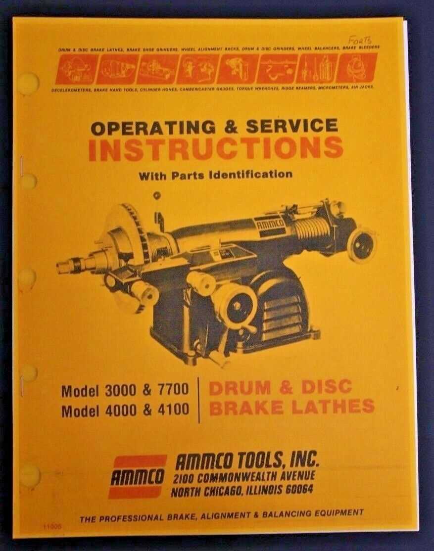 ammco 4000 brake lathe parts diagram