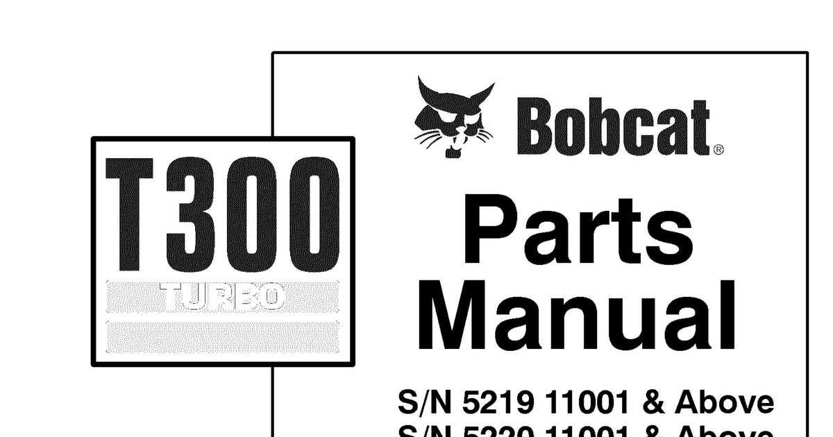 bobcat t300 parts diagram