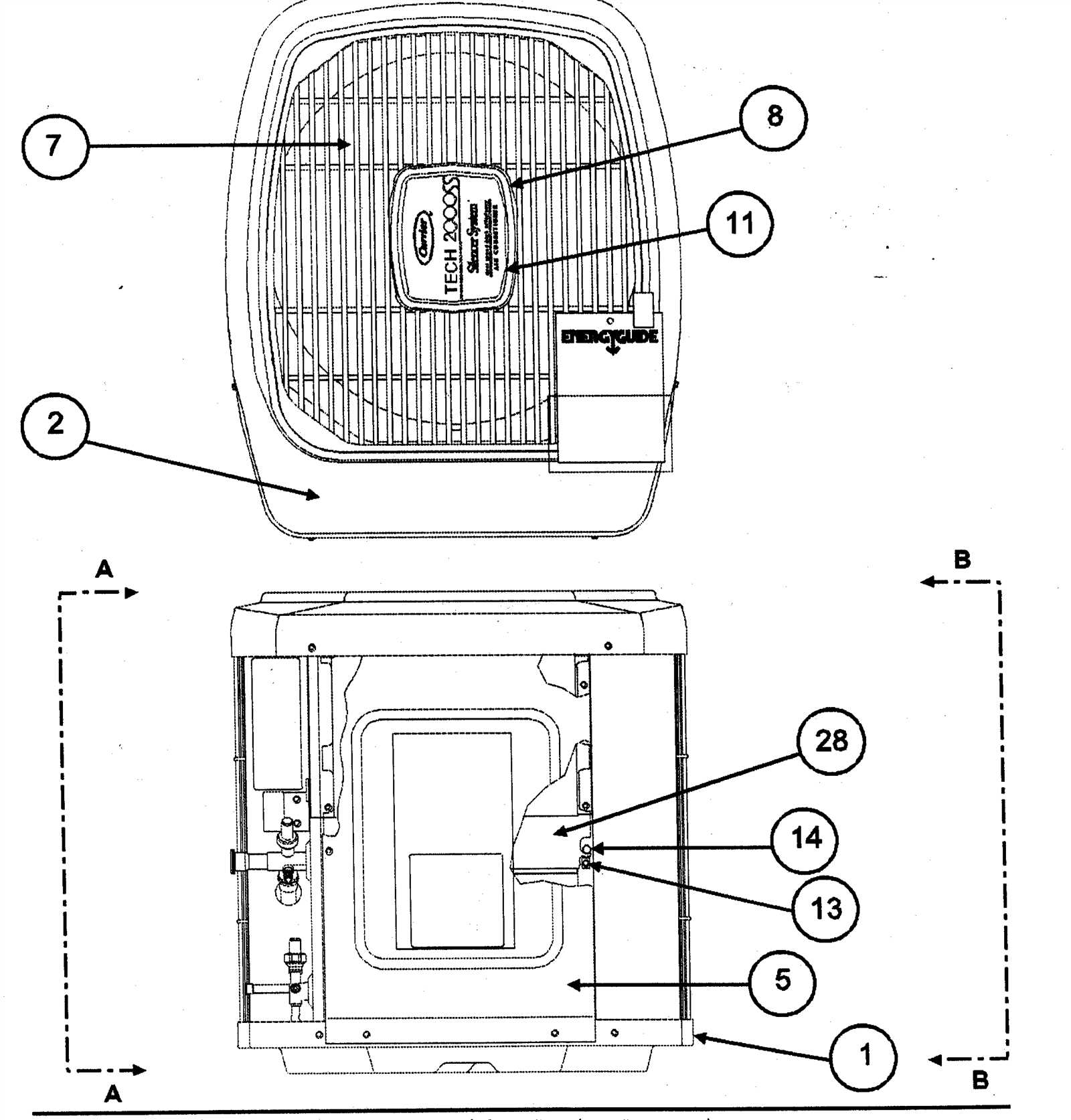 carrier heat pump parts diagram