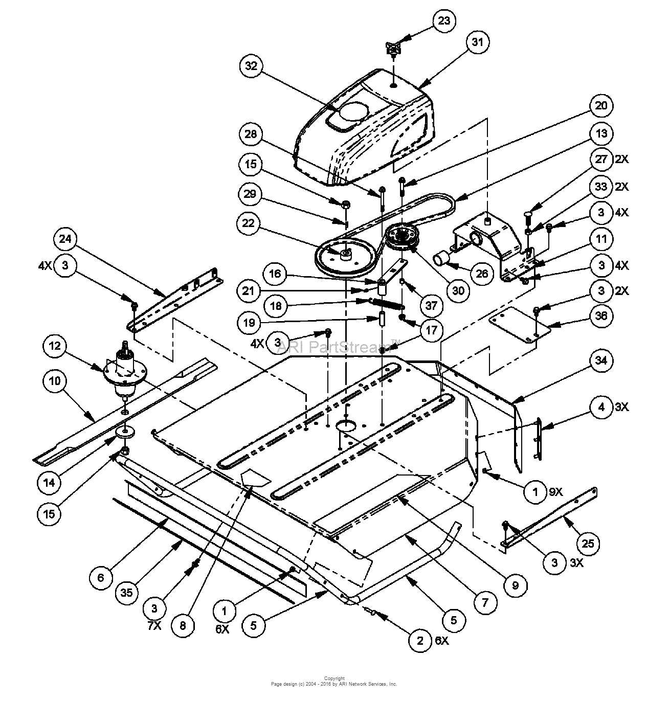 dr all terrain mower parts diagram