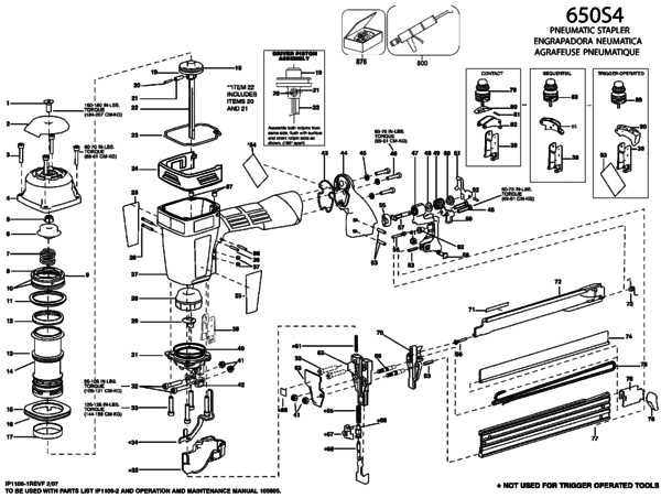 bostitch stapler parts diagram