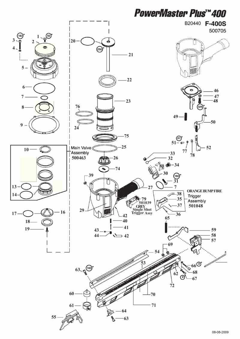 paslode impulse framing nailer parts diagram