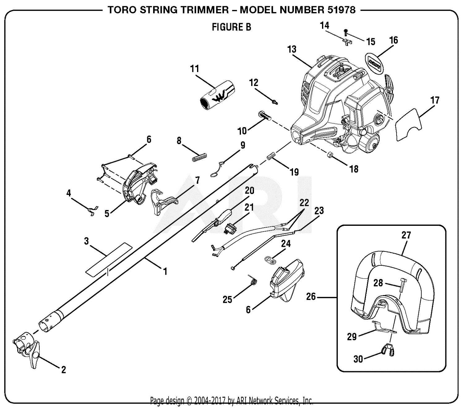 toro trimmer parts diagram