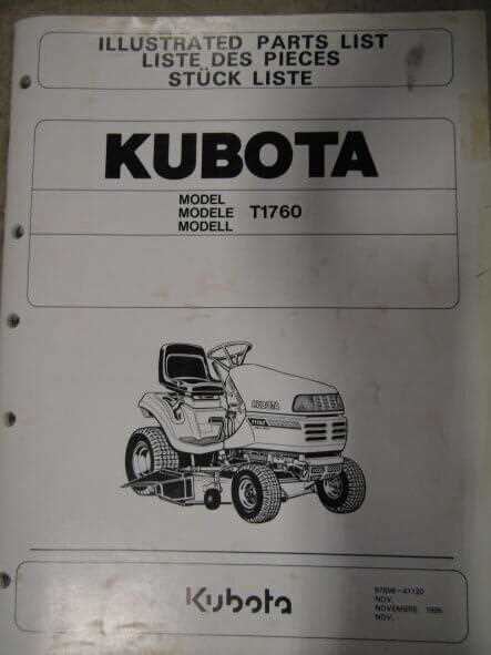 kubota t1460 parts diagram