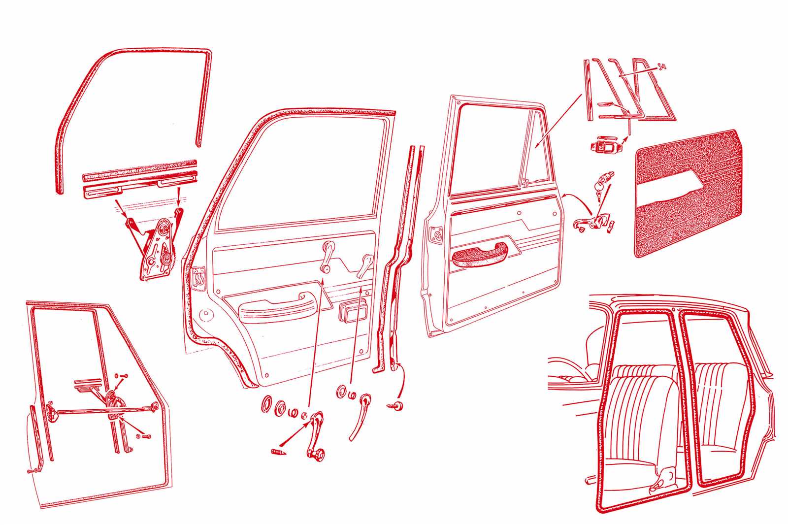 exterior car door parts diagram