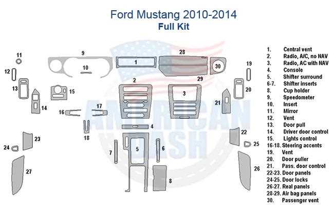 2014 mustang parts diagram