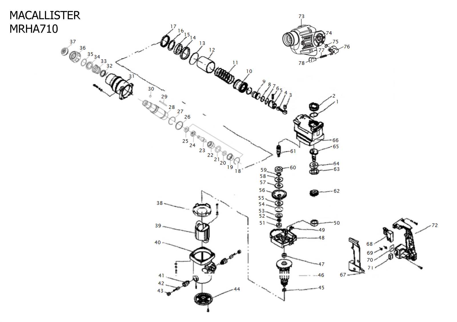 bostitch n80sb parts diagram