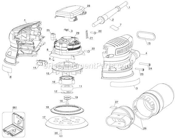 porter cable belt sander parts diagram