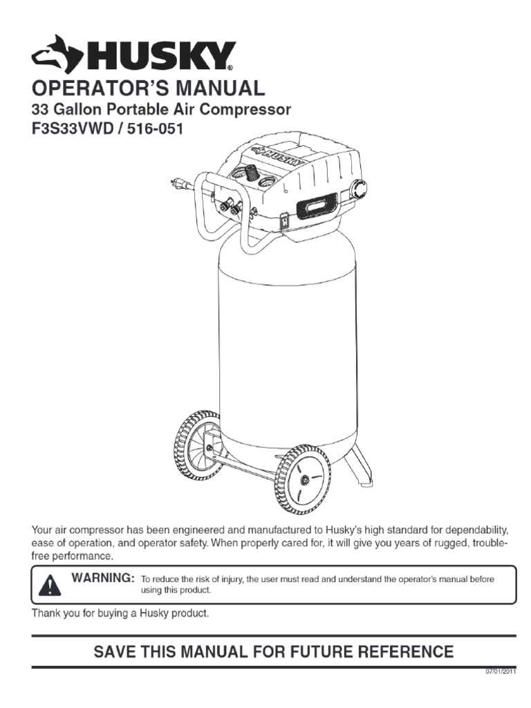 husky 20 gallon air compressor parts diagram