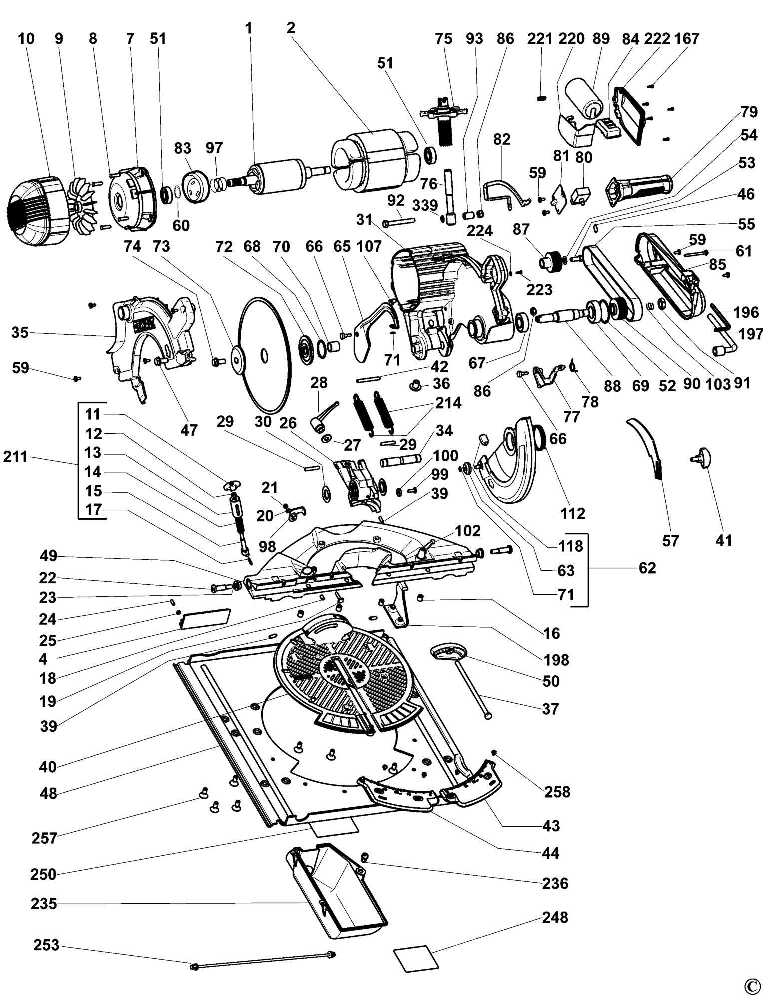 dewalt dw433 parts diagram