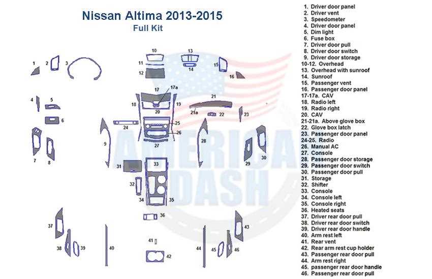 2015 nissan altima body parts diagram