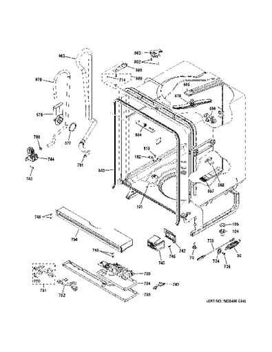 ge dishwasher door parts diagram