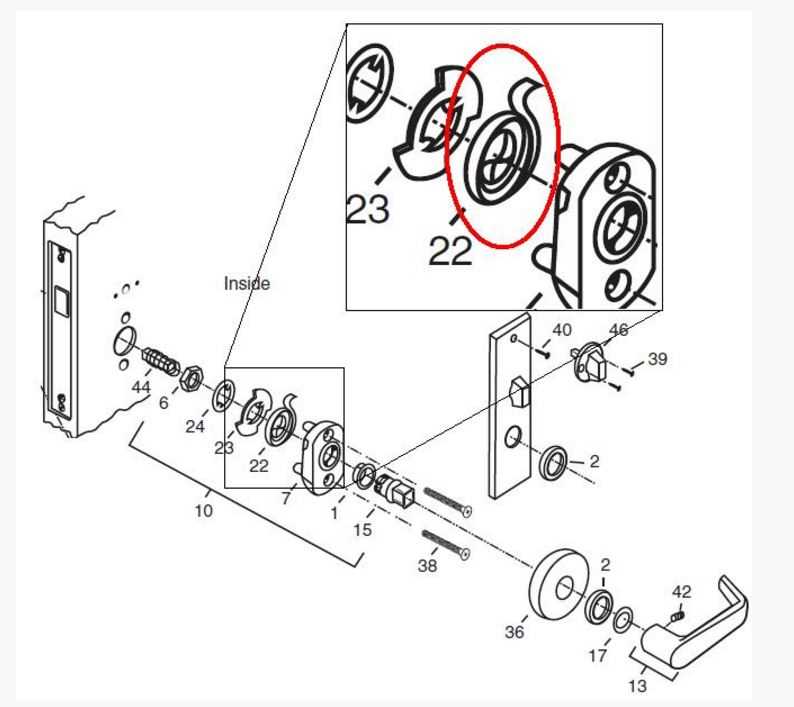 cylinder lock parts diagram