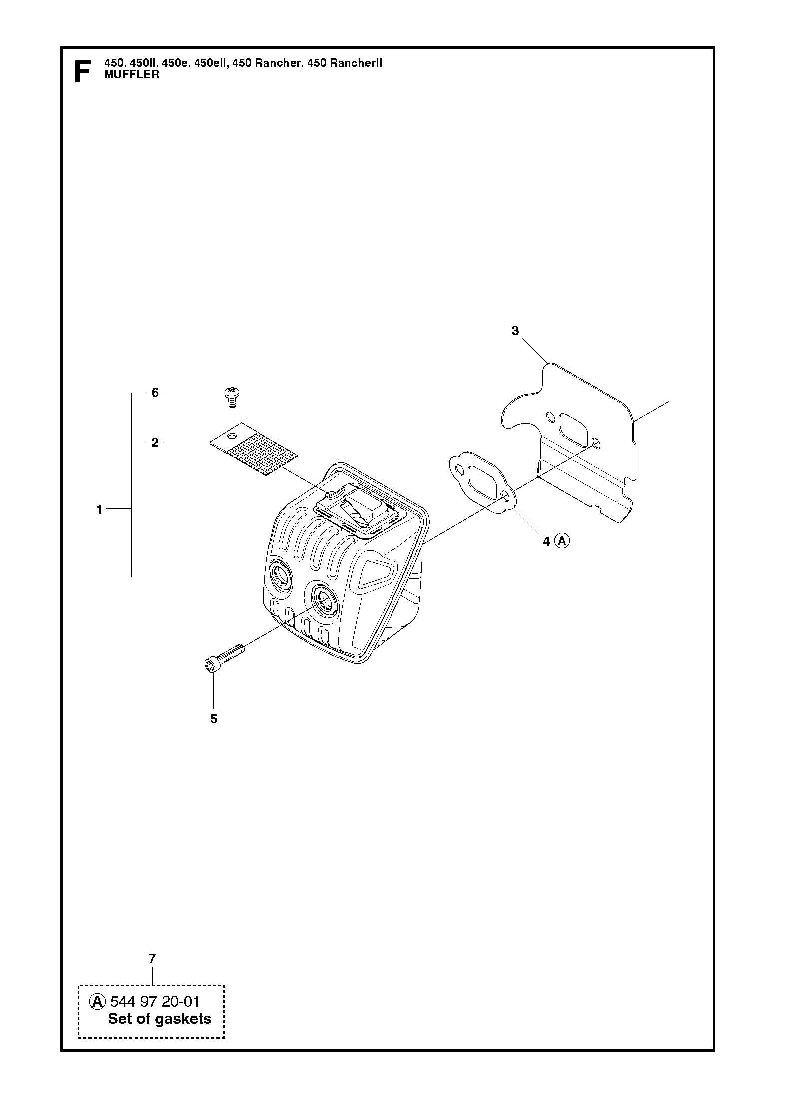 husqvarna 450 rancher parts diagram