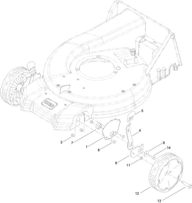 toro push mower parts diagram