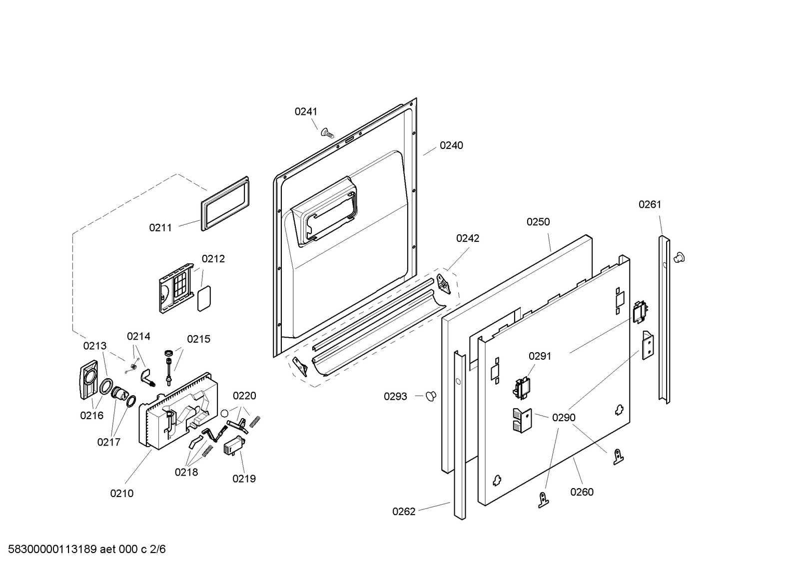 bosch dishwasher parts diagram