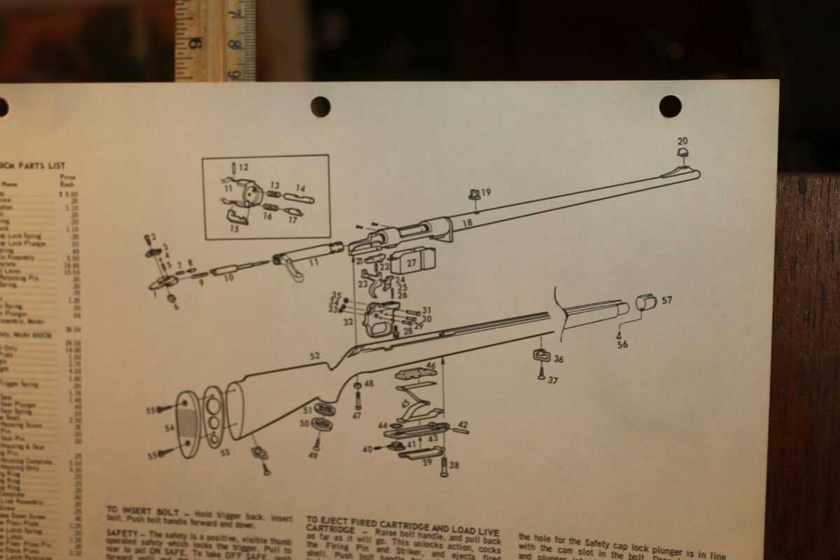 parts of a rifle diagram