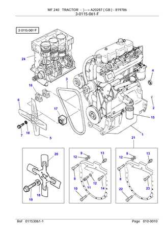 massey ferguson 240 parts diagram