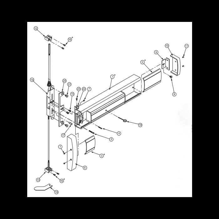 panic bar parts diagram