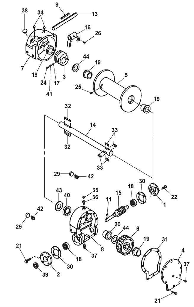 mile marker hydraulic winch parts diagram