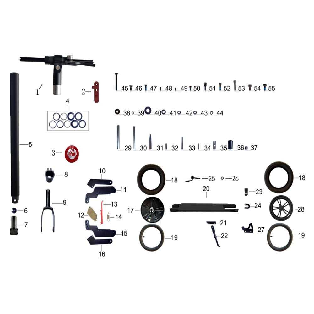 electric scooter parts diagram