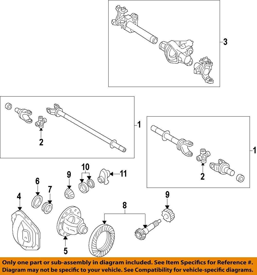 ford f350 front axle parts diagram