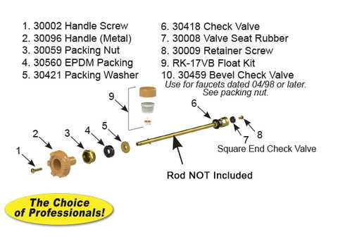 old outdoor faucet parts diagram