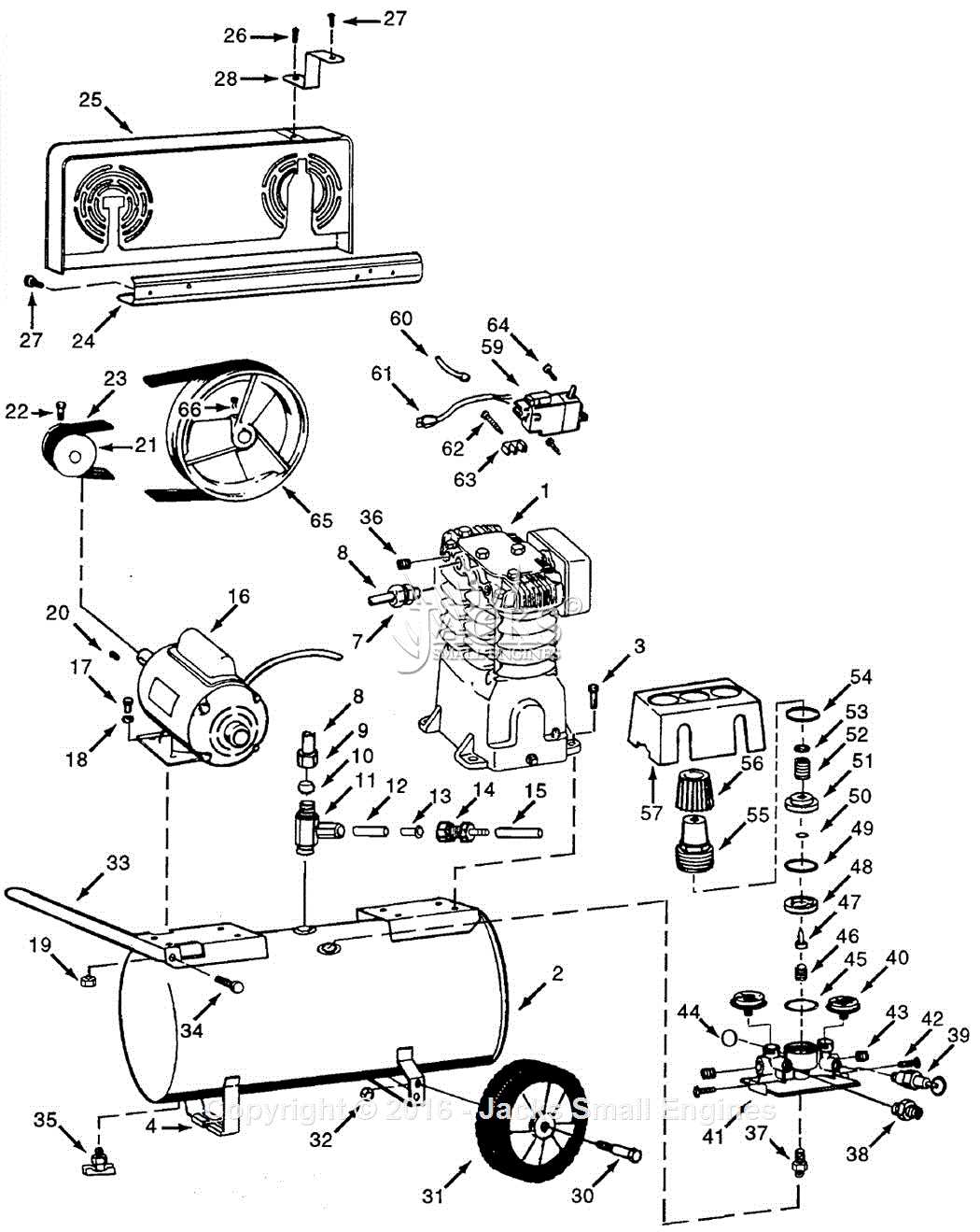 diagram air compressor parts