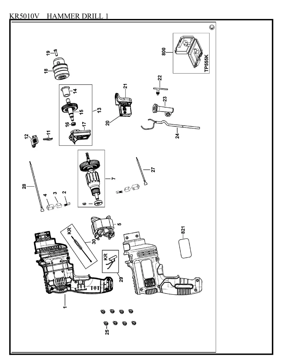 hammer drill parts diagram