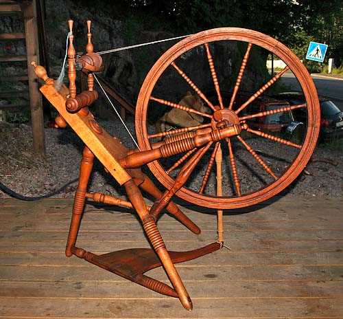 antique spinning wheel parts diagram