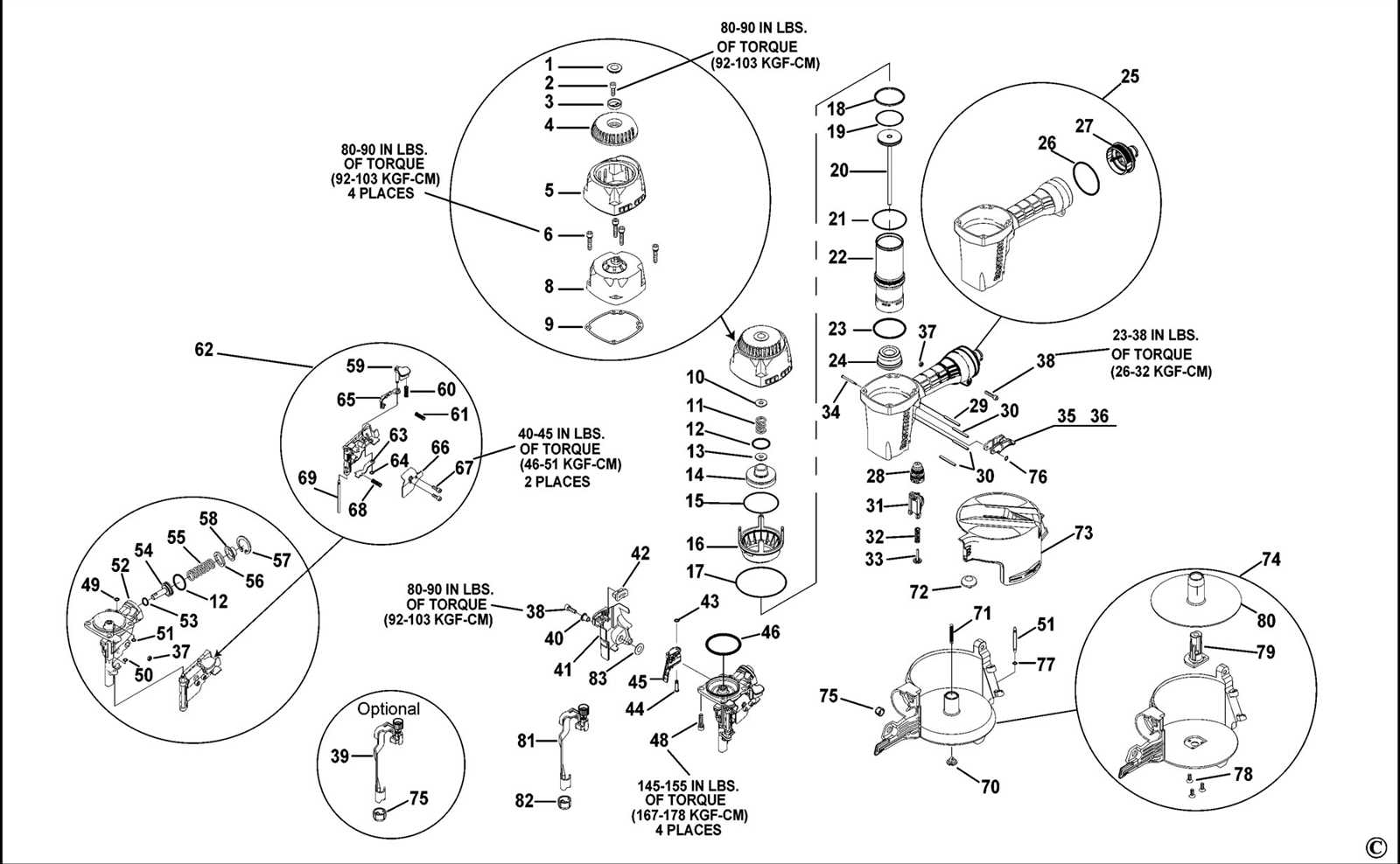 bostitch sx150 parts diagram