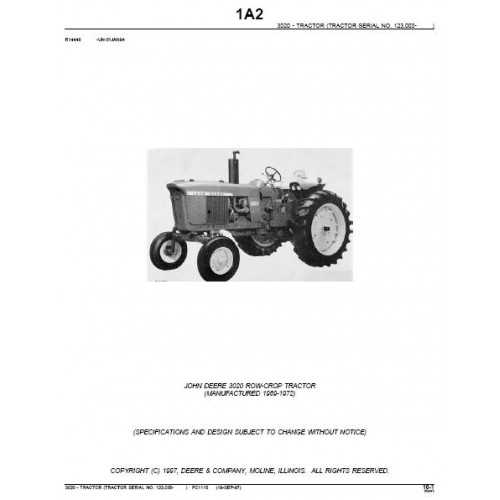 john deere 3020 parts diagram